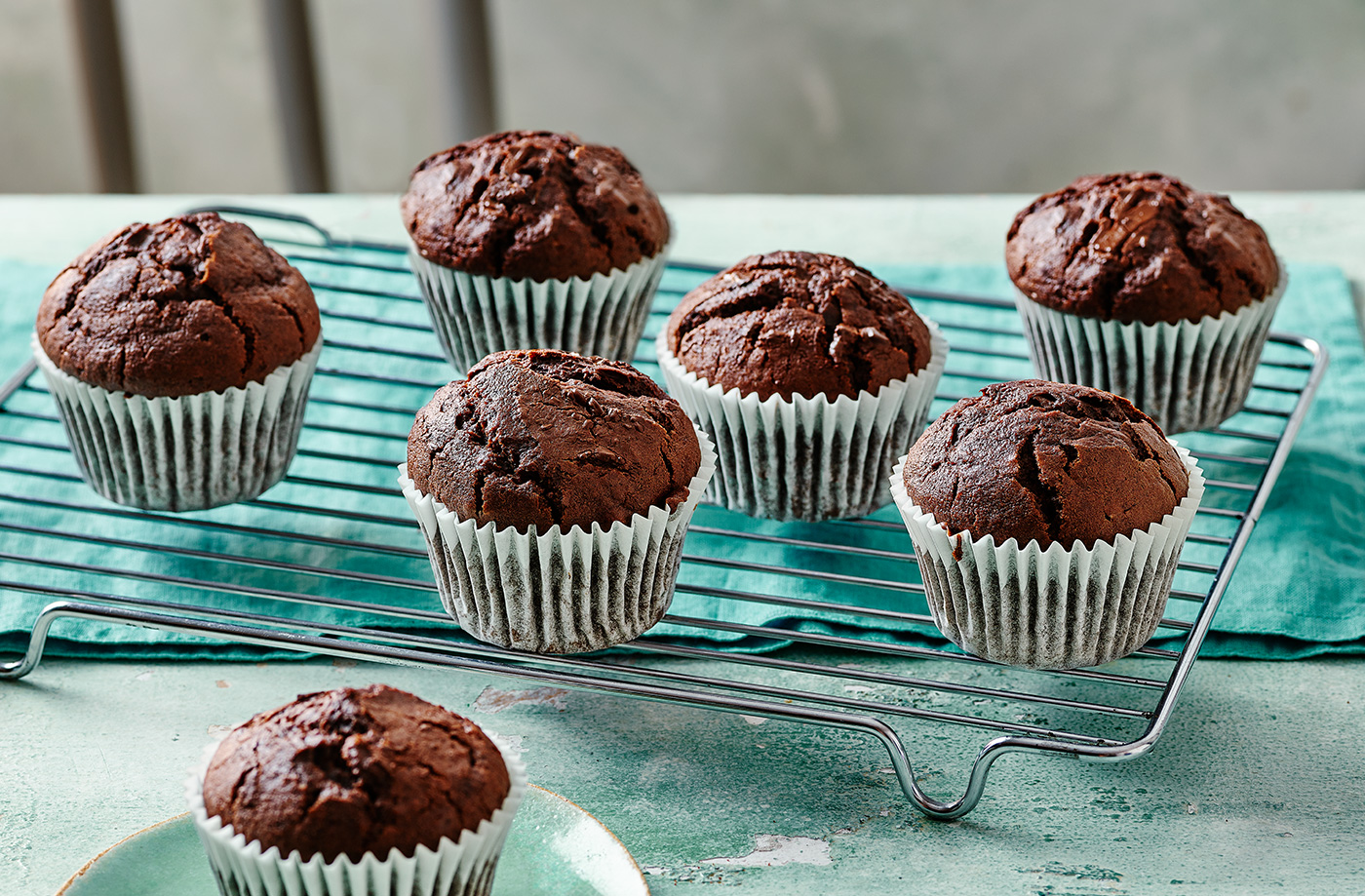Air-fryer double chocolate muffins recipe