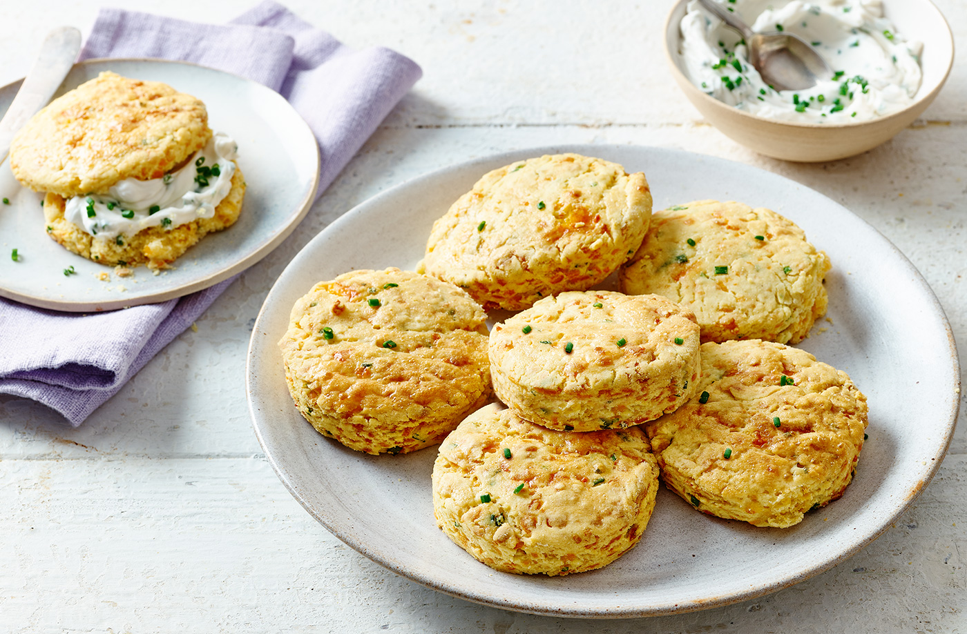 Dairy-free cheese and chive scones recipe