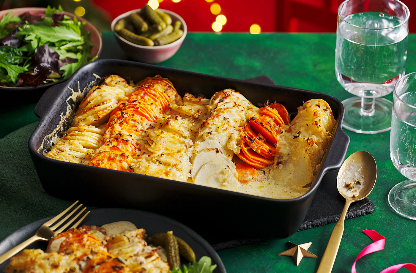 Root vegetable gratin recipe