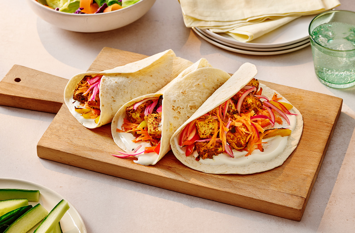 Tofu tikka wraps recipe