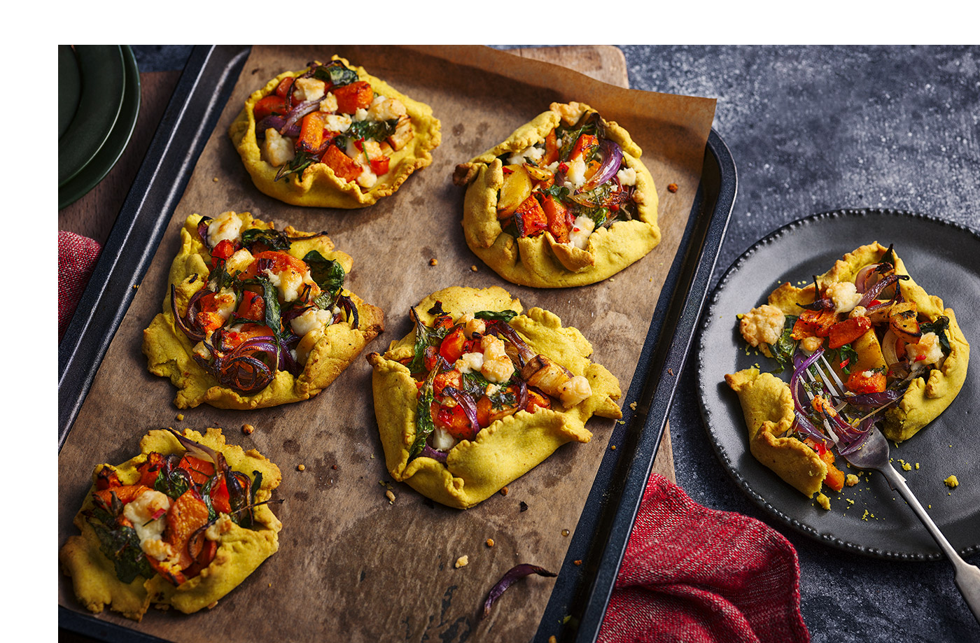 Spiced root veg pies recipe
