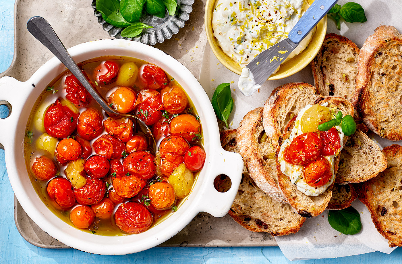 Tomato and ricotta bruschetta recipe