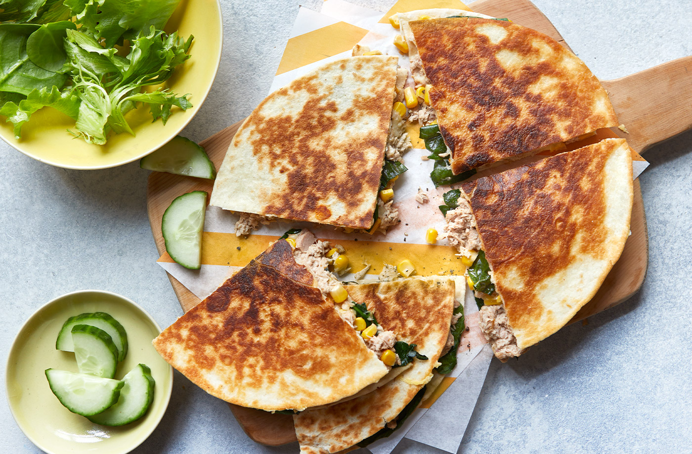 Tuna melt quesadillas recipe