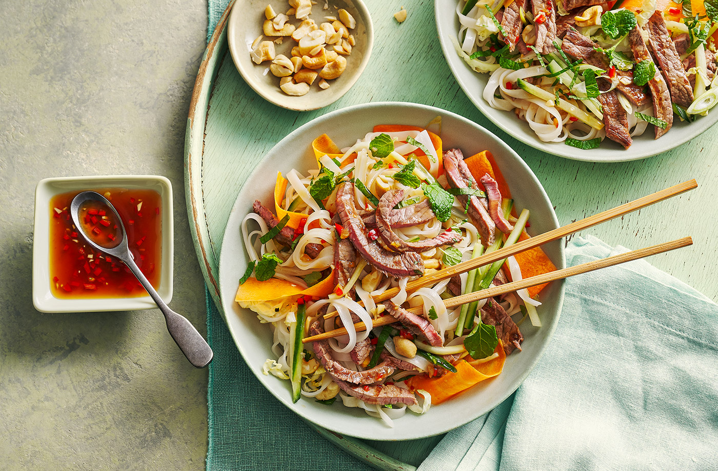 Vietnamese-style steak and noodle salad recipe