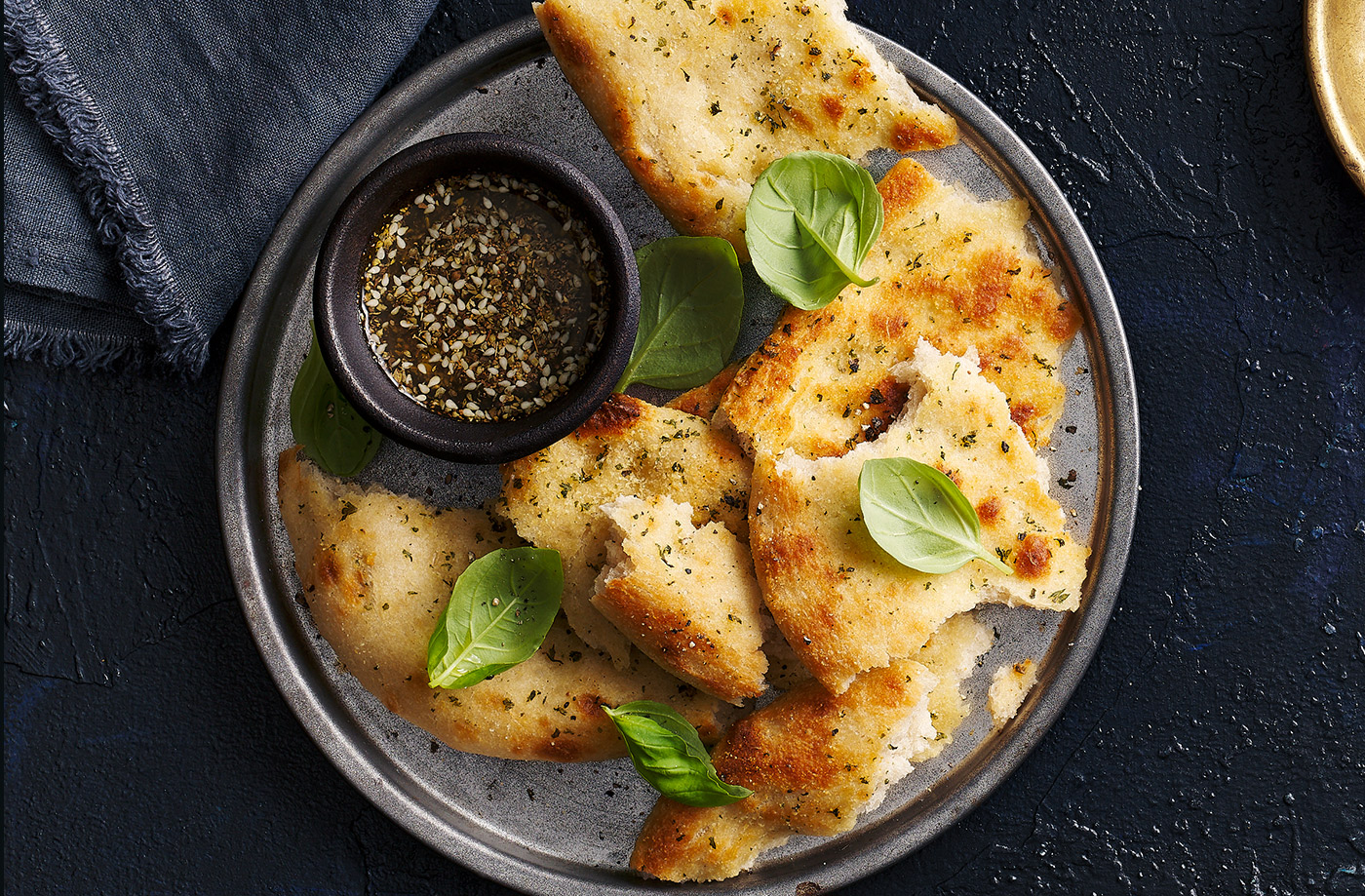 Za’atar and olive oil dip with focaccia recipe