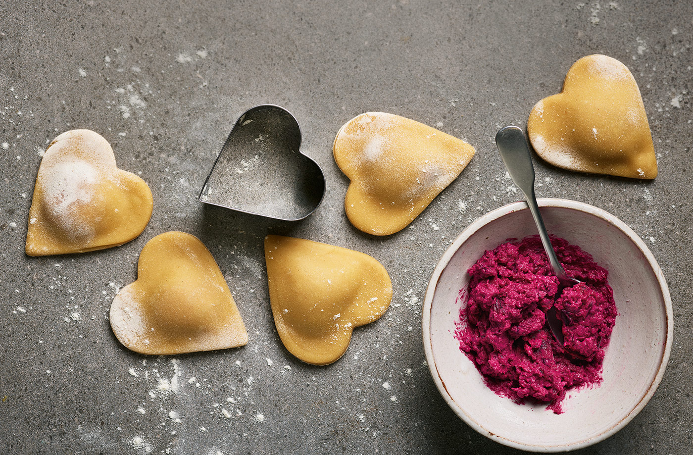 Beetroot and ricotta ravioli recipe