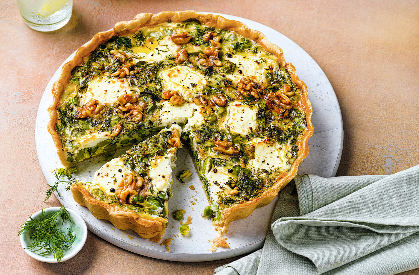 Full-of-greens quiche recipe