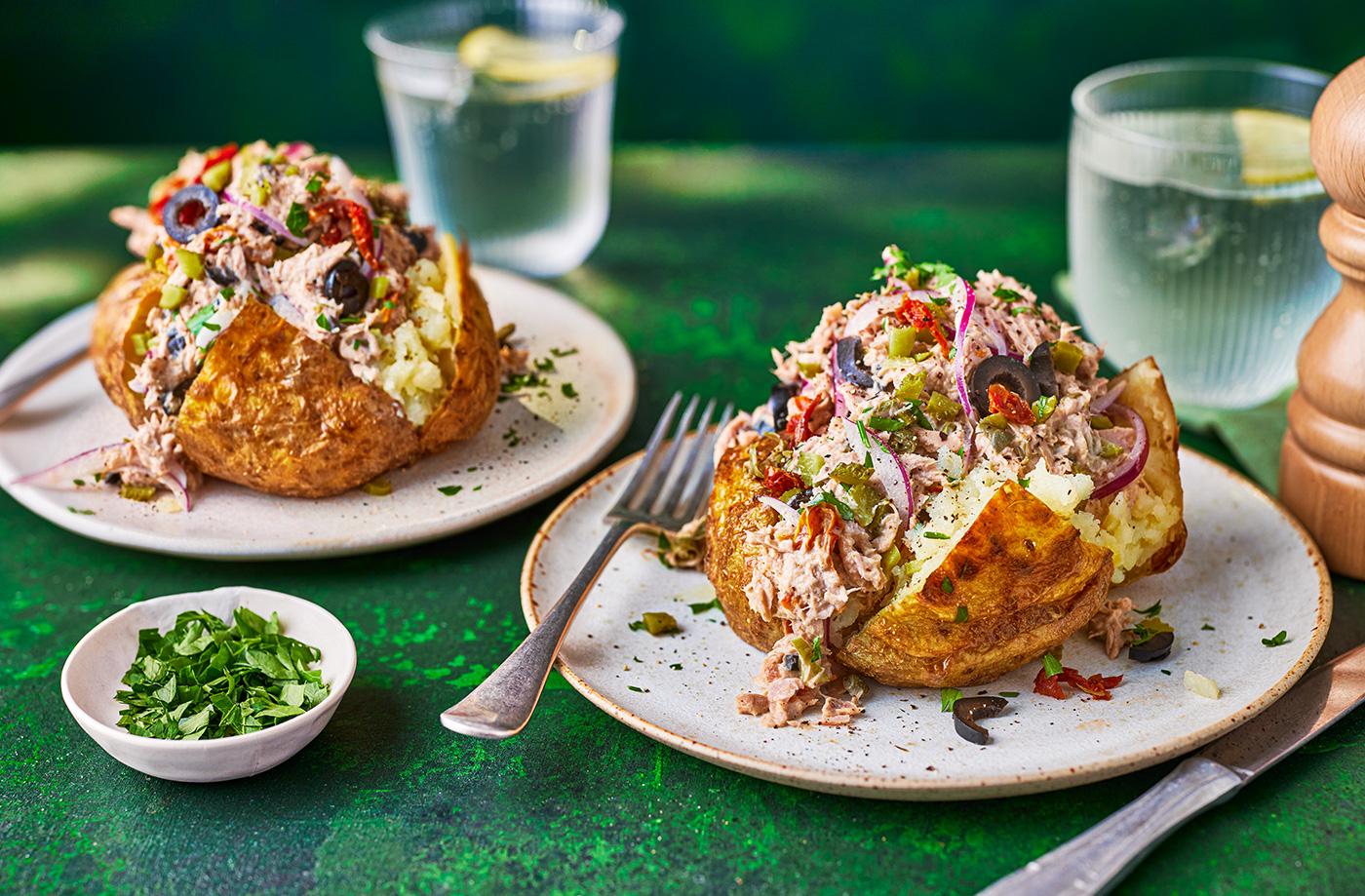 Next-level tuna mayo jacket potatoes recipe
