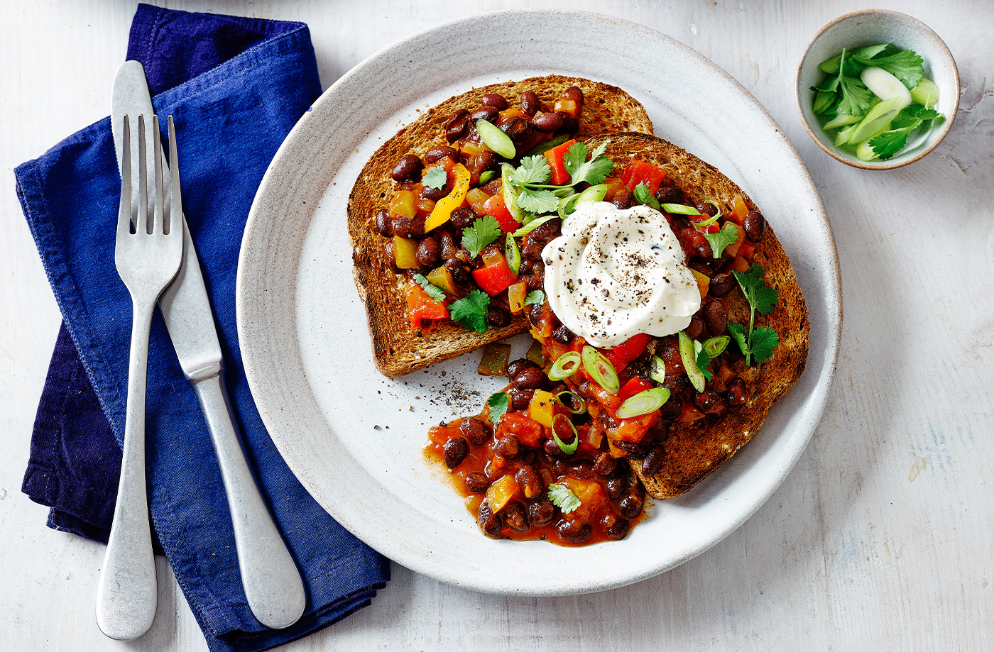 Chilli beans on toast recipe