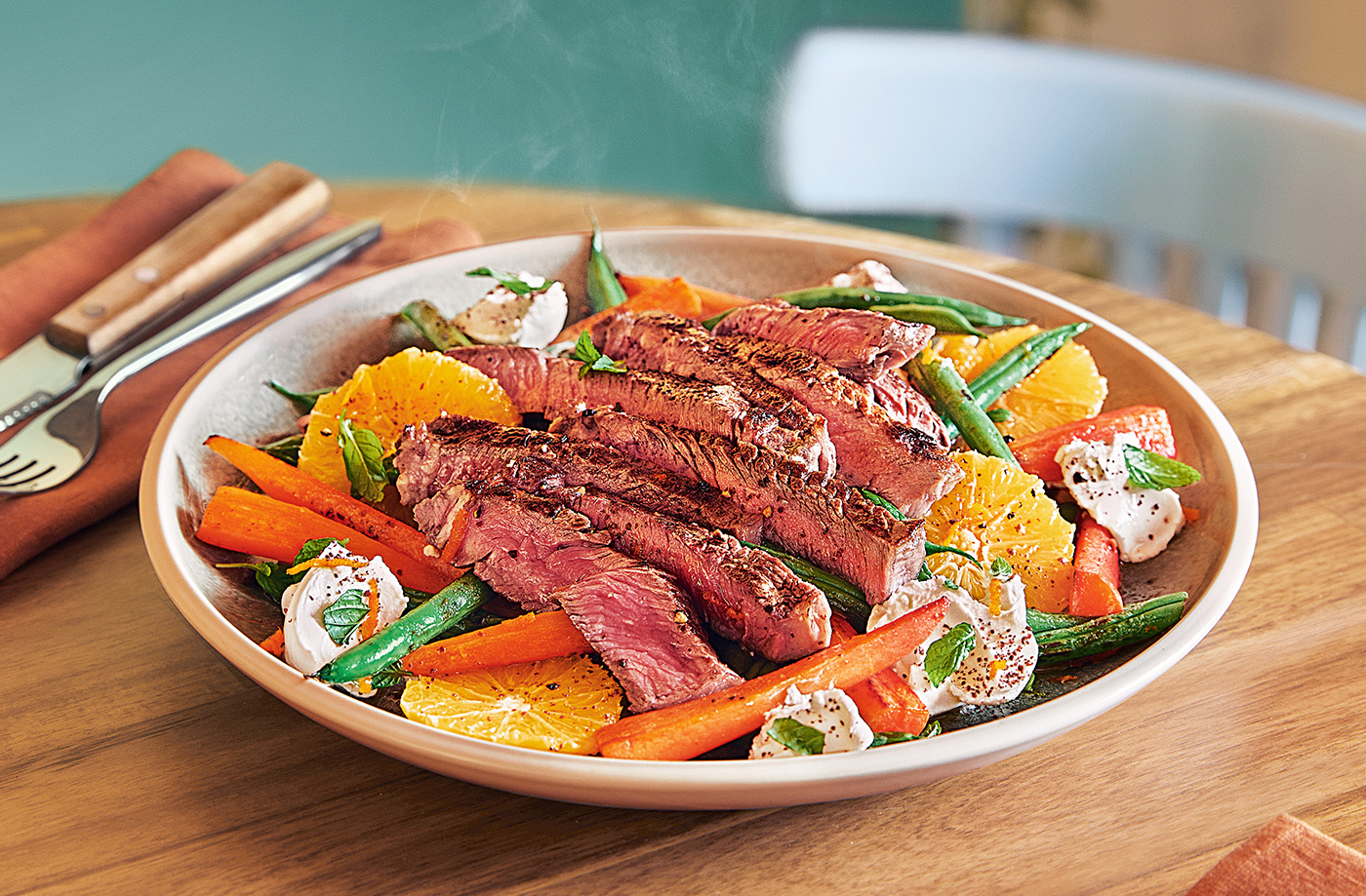 Sam's 'saviour' steak salad  recipe