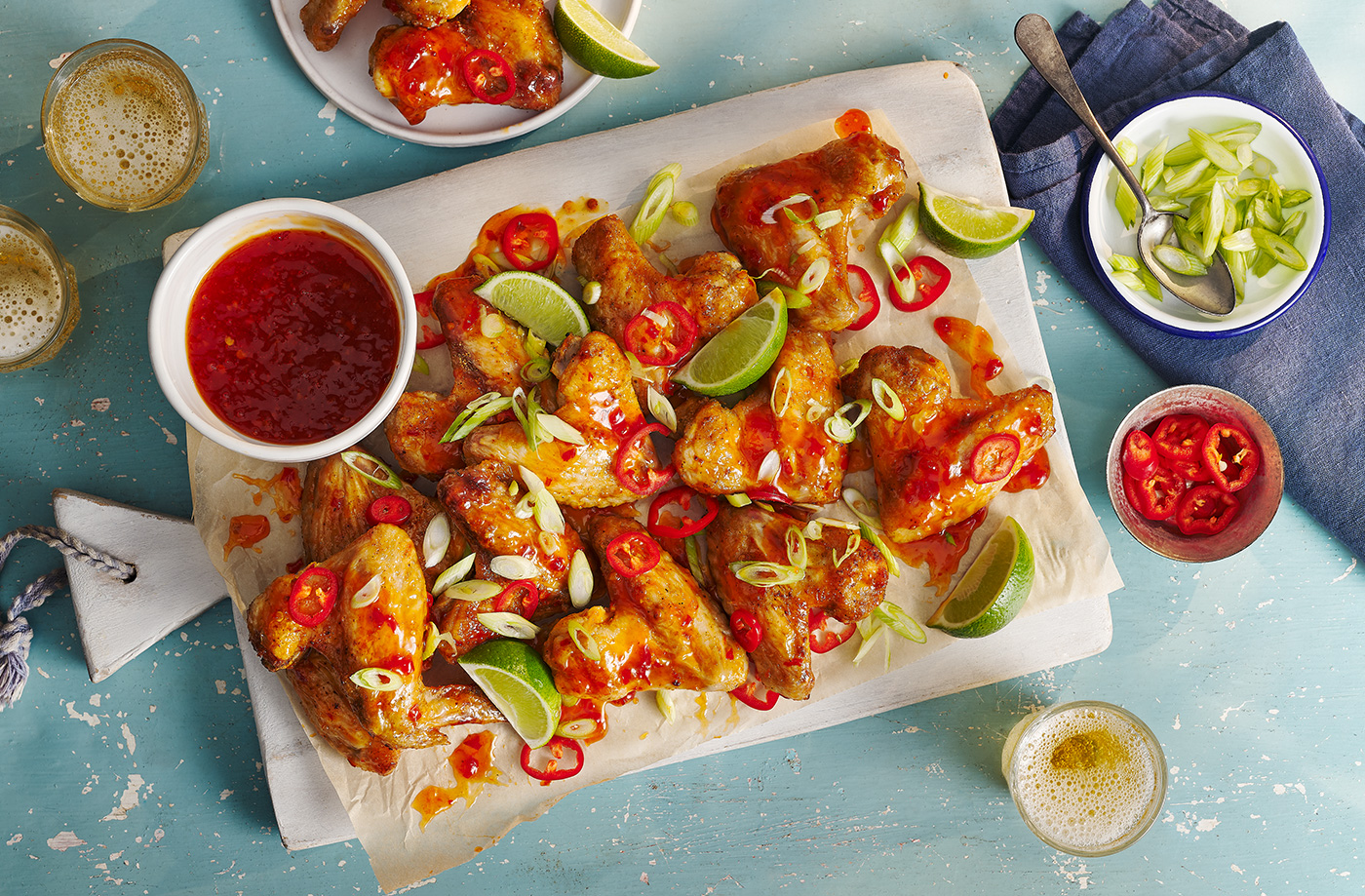 Sticky sweet chilli wings recipe