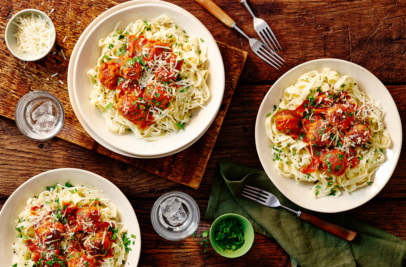 Pork and fennel meatballs with tagliatelle recipe