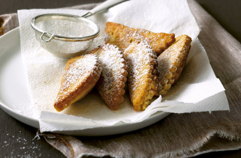 Crispy baked turnovers with a melting chocolatey middle - what could be more indulgent? They look pretty dusted with icing sugar and if you have a party to host, why not make mini versions to hand around at the end of the evening.