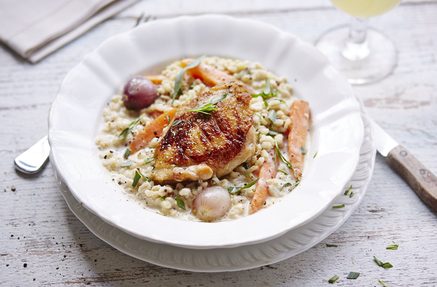 Chicken and barley hot pot recipe