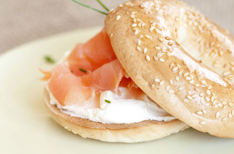 The next time you are in need of a fancy breakfast, consider making a classic toasted bagel with cream cheese, chives and smoked salmon. Sometimes only a bagel, made at home to your personal specifications, will do.