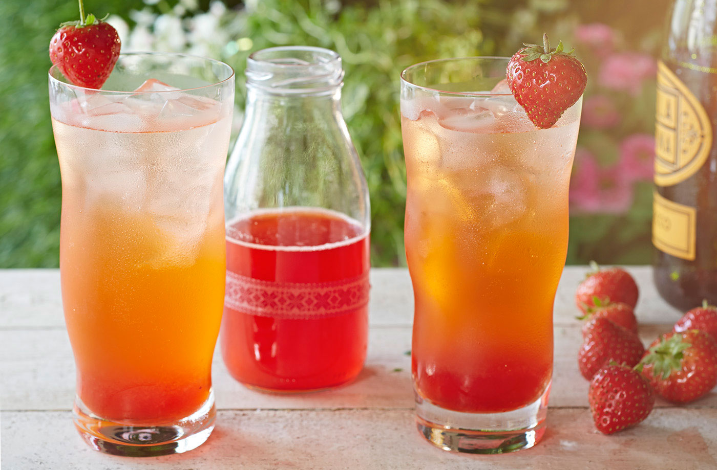 Strawberry and rose fizz recipe