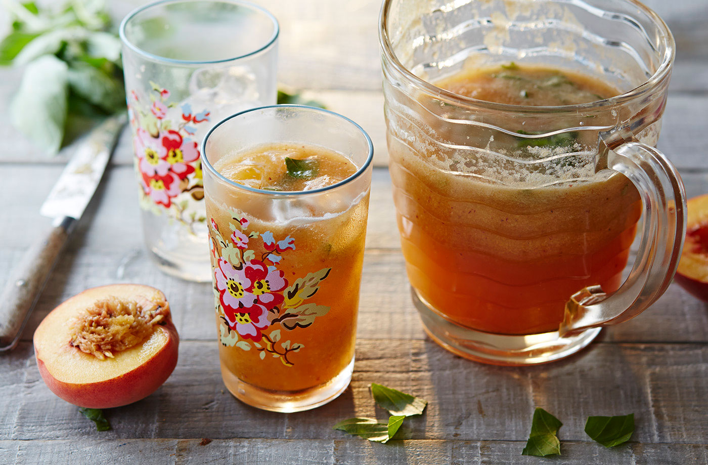 Peach and basil agua fresca  recipe