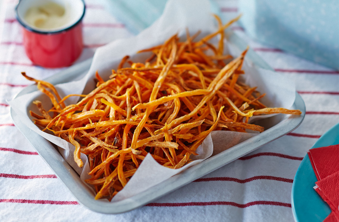 Sweet potato shoestring fries recipe