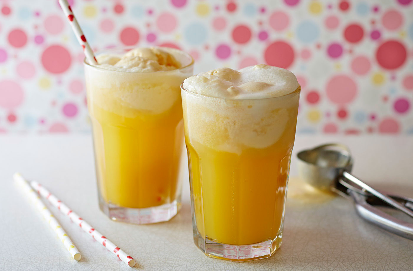 Tropical cream floats recipe
