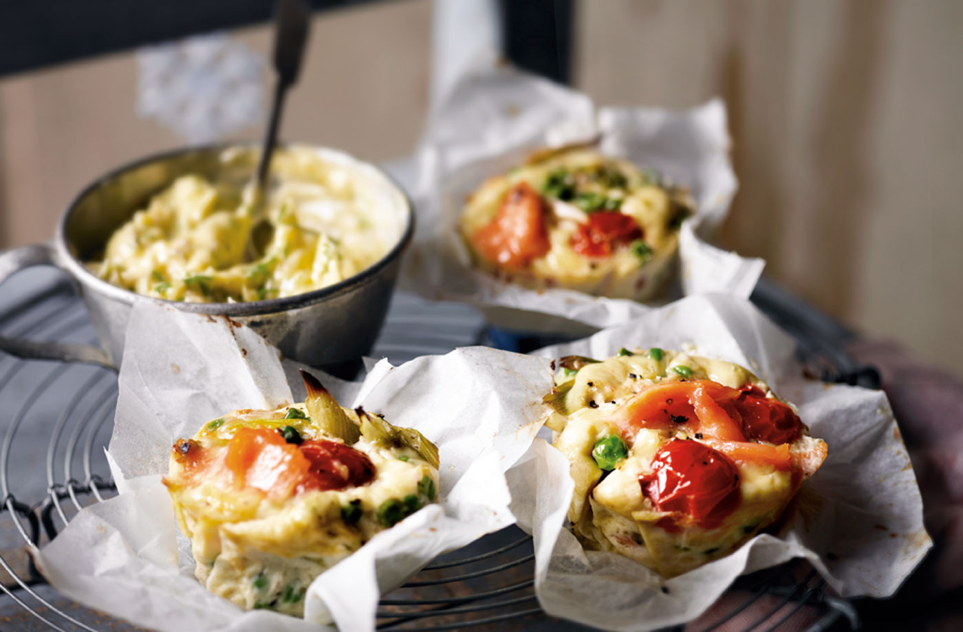 Mini salmon frittatas with dill béarnaise recipe