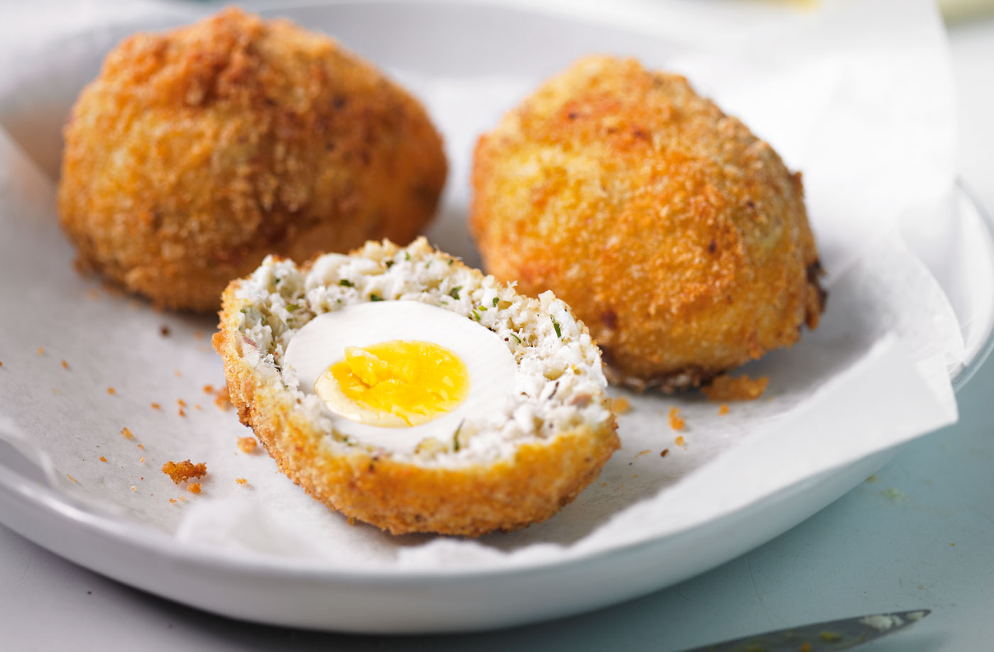 Smoked haddock Scotch eggs recipe