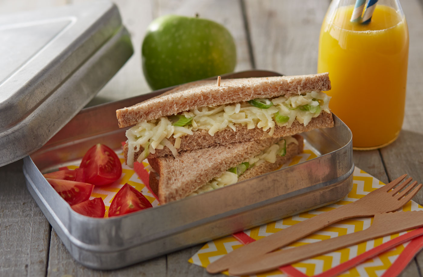 Cheese and apple slaw sandwiches recipe