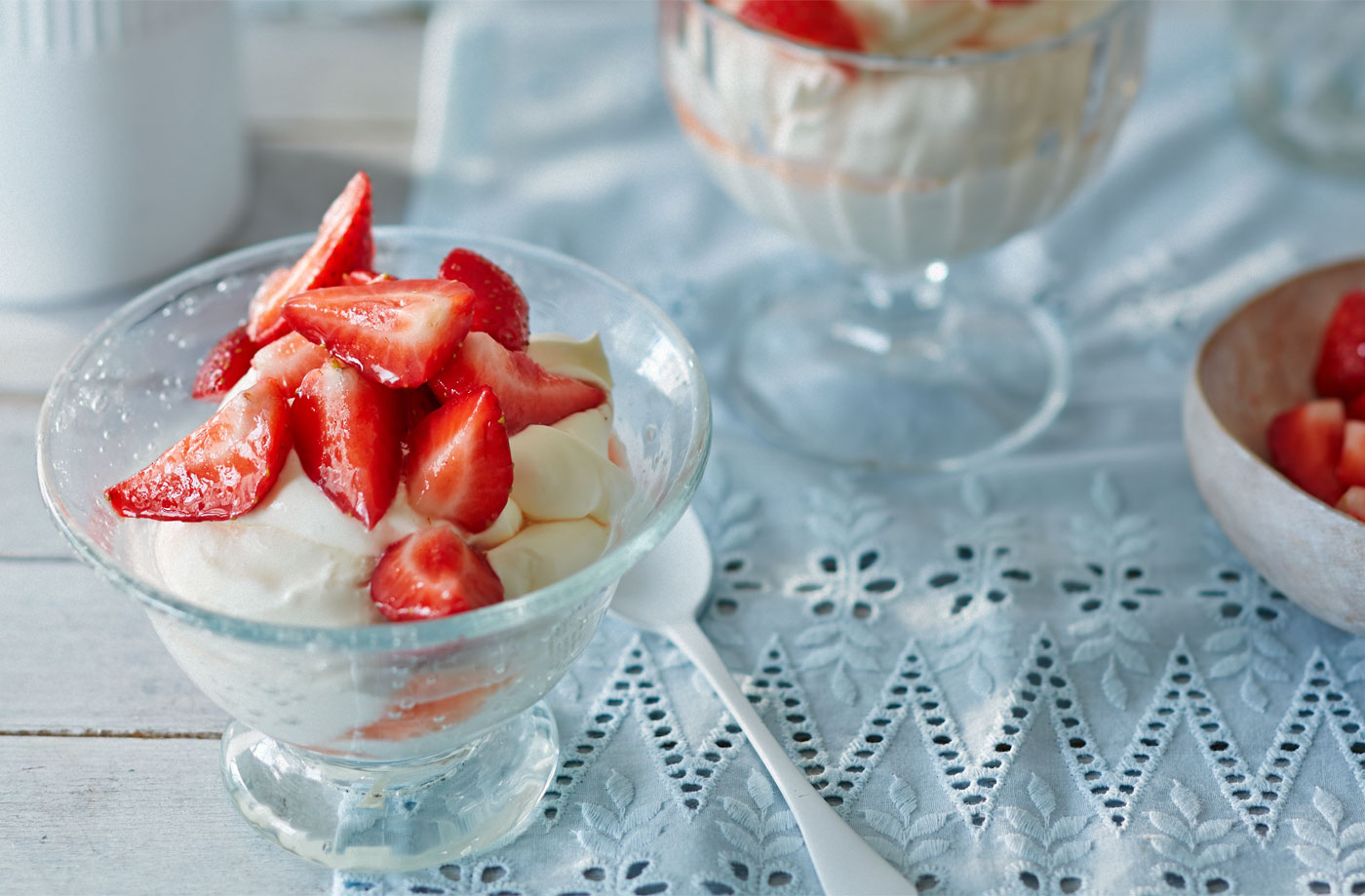 Boozy strawberries and cream recipe