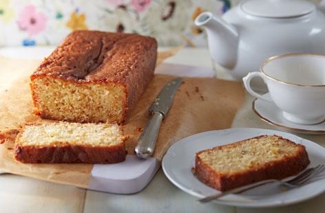 A twist on the traditional lemon drizzle cake using aromatic cardamom and warming stem ginger