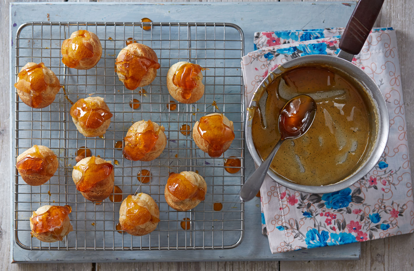 Salted caramel choux buns  recipe