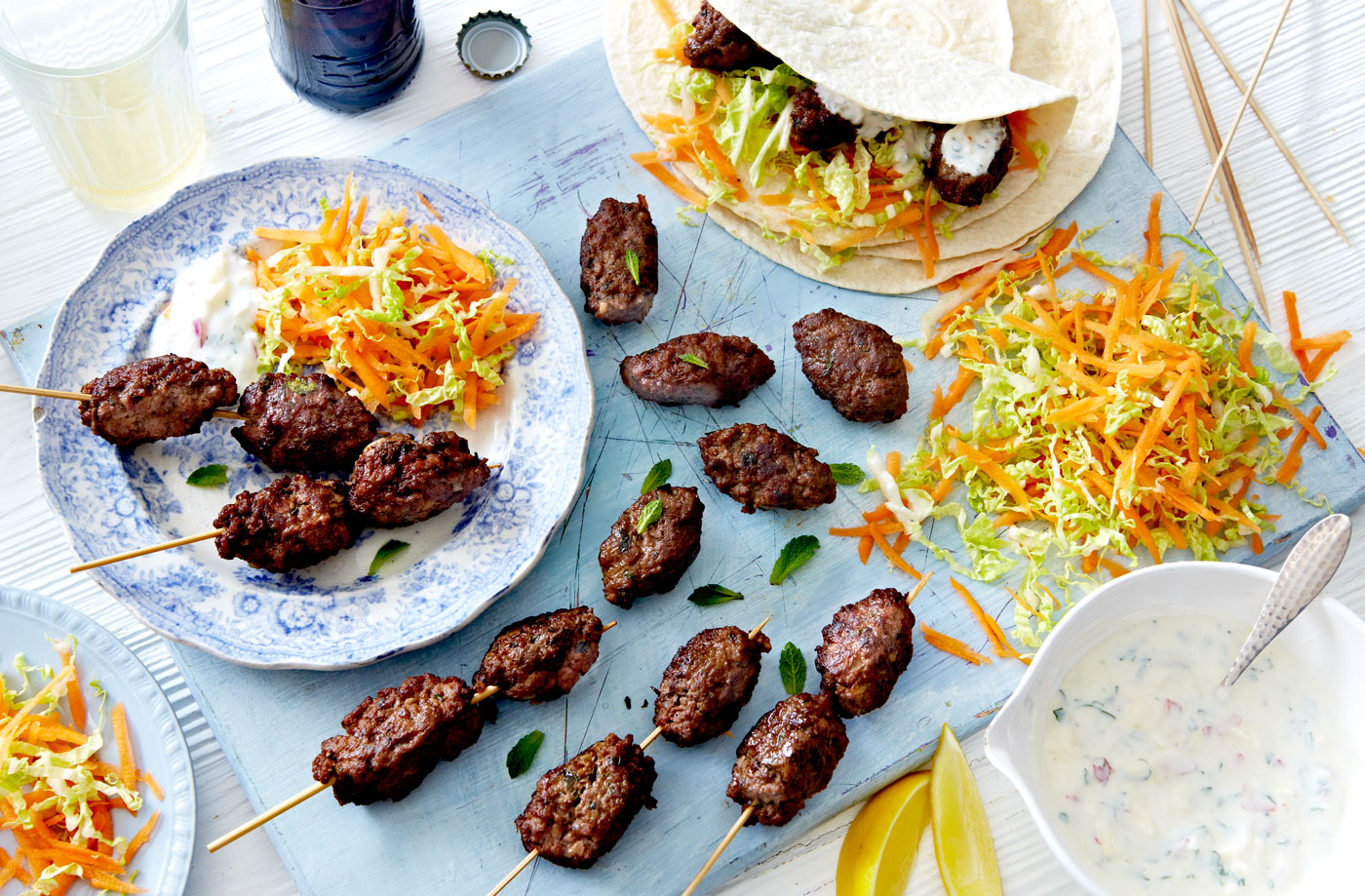 Beef kofte with apple raita recipe