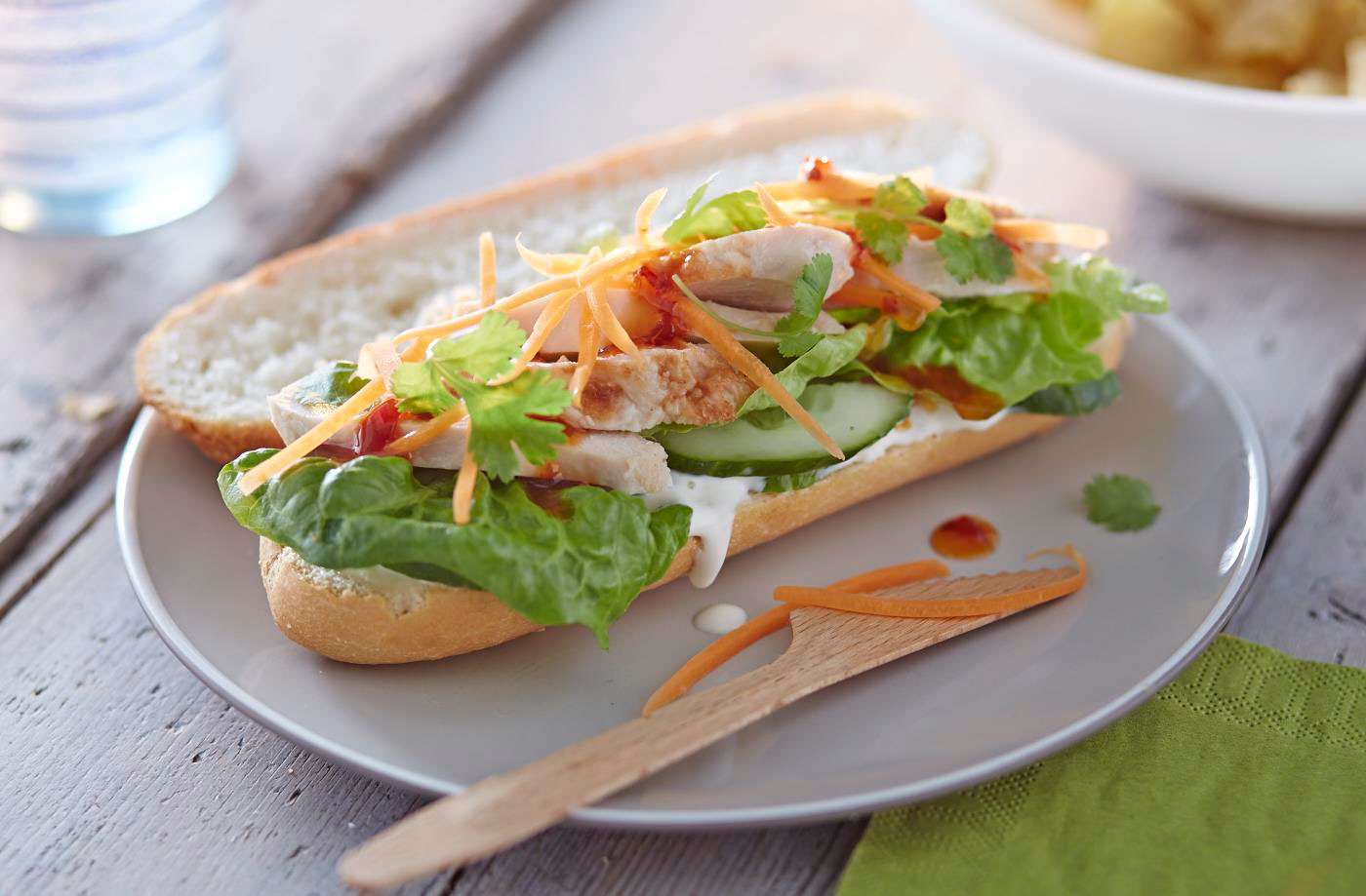 Asian-style chicken sandwich recipe