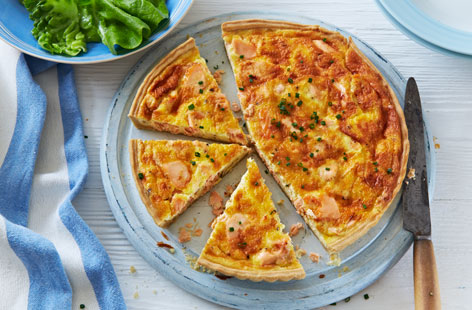 A great way to make the most of flavoursome salmon fillets and an exciting twist on classic quiche