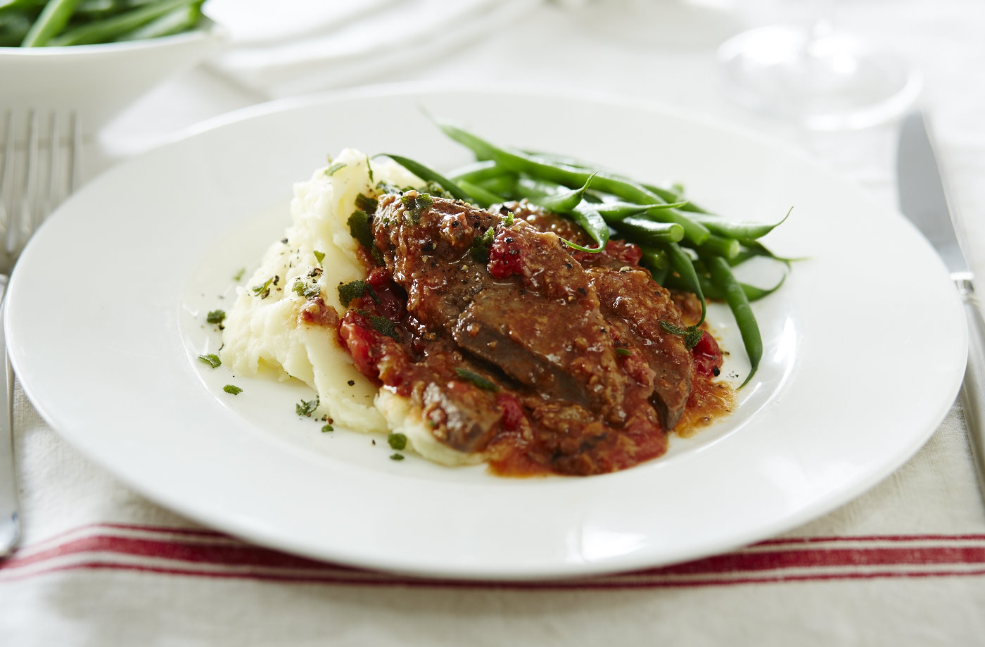 Liver and onion casserole with pancetta recipe