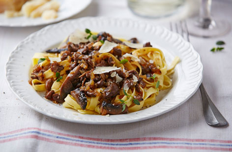 This rich mushroom ragu is just perfect on top of some fresh pasta or greens.