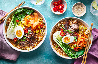 Leftover lamb ramen