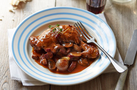 This sophisticated blend of herbs and spices quickly creates a delicious Coq au Vin that's sure to impress your guests
