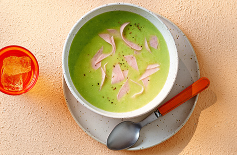 Pea and ham is a classic soup flavour. In this version, we've added leek too for extra veg. It makes a great warming lunch for kids. 