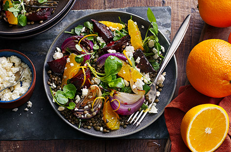 Seasonal seville oranges add a zesty kick to this colourful winter salad