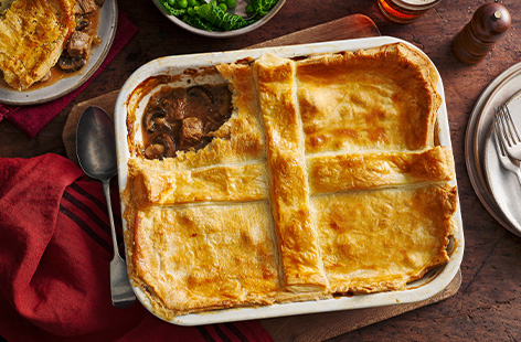 For St. George's Day, serve up this hearty steak and ale pie - a true British classic
