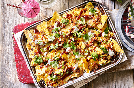 These loaded nachos are a great way to add all-American flavour to any occasion. 