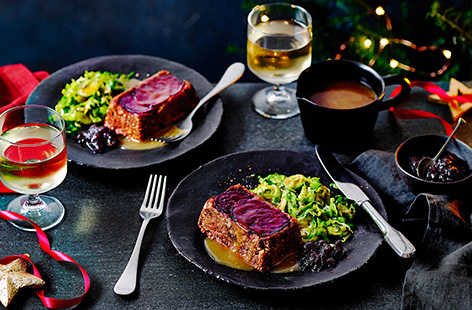 Having a smaller Christmas dinner this year? Make these beetroot and cranberry bakes for an easy vegan Christmas recipe to serve 2 - this fruity twist on nut roast is packed with lentils, nuts and herbs for a gluten-free Christmas main.