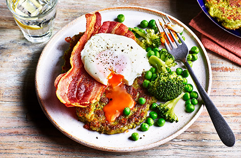 Start your day off right with these veg-packed broccoli and pea fritters