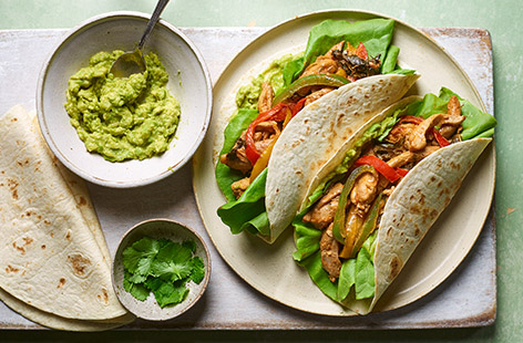 Creamy chicken fajitas