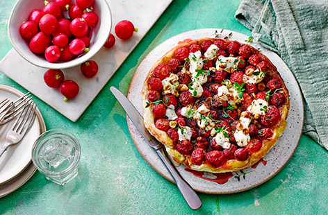 Make the most of the April harvest with this savoury spin on the French dessert classic