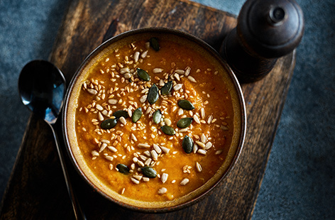 This delicious roasted carrot and apple soup recipe works all year round but is especially suited for the autumn months when a warming dish is needed