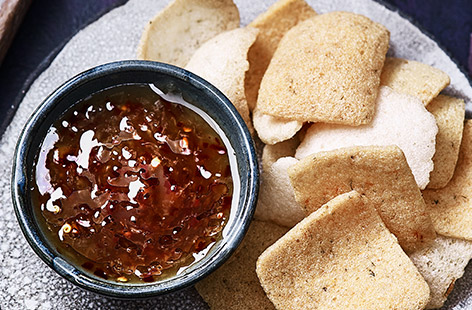 This speedy sweet chilli sauce is hot and fiery, and goes great with prawn crackers