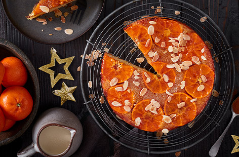 Get in the festive spirit and bake this striking upside-down cake. It uses seasonal clementines and warming cinnamon to create a wonderful sweet treat that is lovely with a cuppa or makes a great dessert served with a dollop of yogurt.
