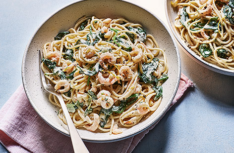 Everyone will love this easy yet impressive spaghetti dish that's creamy, zingy and packed with flavour. Ready in just 25 minutes, it's ideal for those busy weekdays when you need something quick and healthy.
