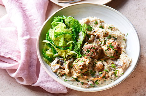This delicious recipe uses meatballs from our Meat & Veg range, which contains more than 30% carrot, butternut squash and onion.