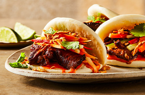 Shiitake mushrooms are the star of these bao buns, lending a meaty and buttery texture to this Chinese-inspired creation. Packed with sweet, spicy and umami flavours, this dish makes a super side to a weekend fakeaway or a tasty 'treat' lunch.